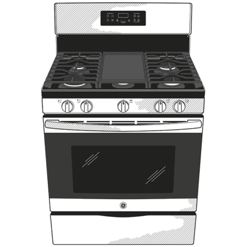 GE 30" Free-Standing Gas Range (JGBS66REKSS)