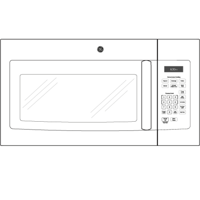 GE 1.6 Cu. Ft. Over-the-Range Microwave Oven (JVM3160DFBB)