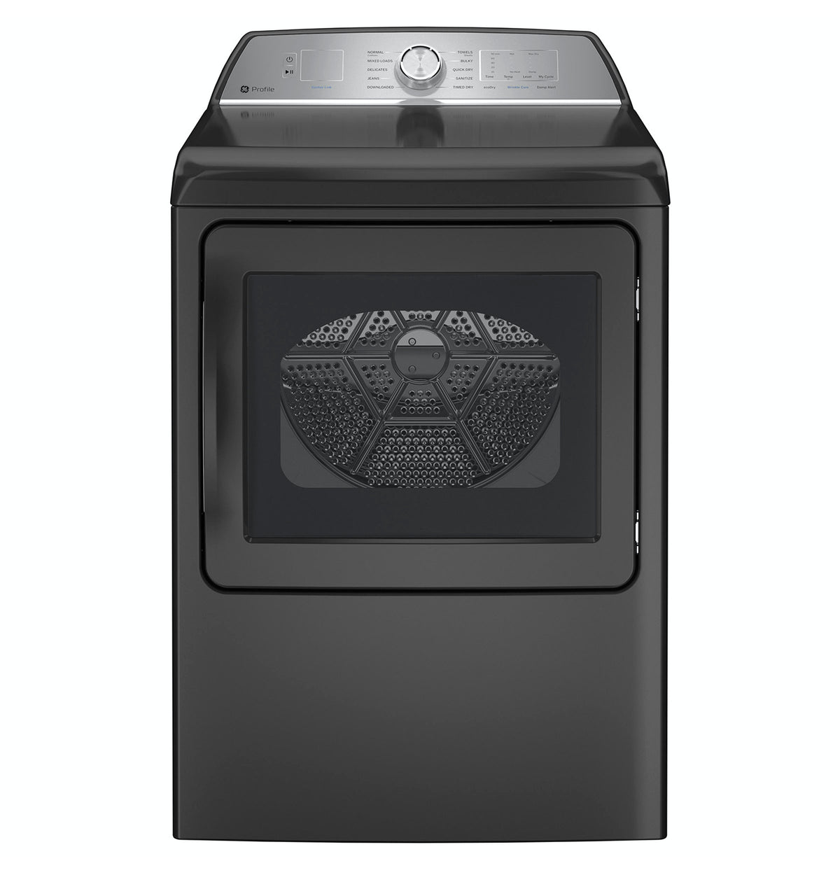 GE Profile 7.4 cu. ft. Capacity aluminized alloy drum Electric Dryer with Sanitize Cycle and Sensor Dry (PTD60EBPRDG)