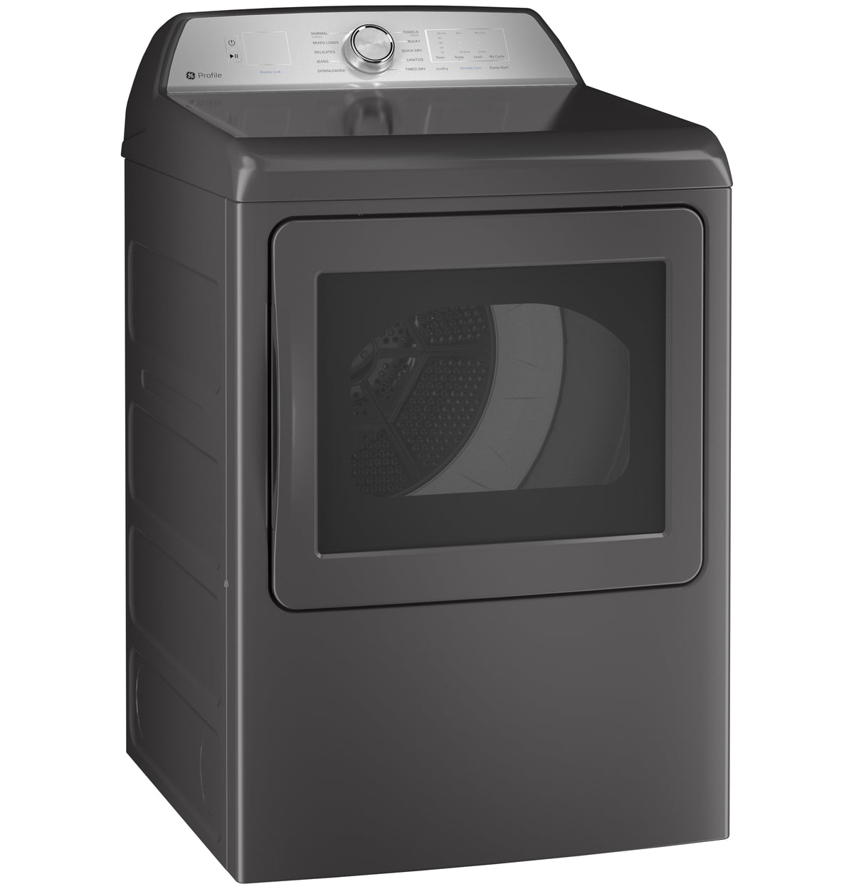 GE Profile 7.4 cu. ft. Capacity aluminized alloy drum Electric Dryer with Sanitize Cycle and Sensor Dry (PTD60EBPRDG)