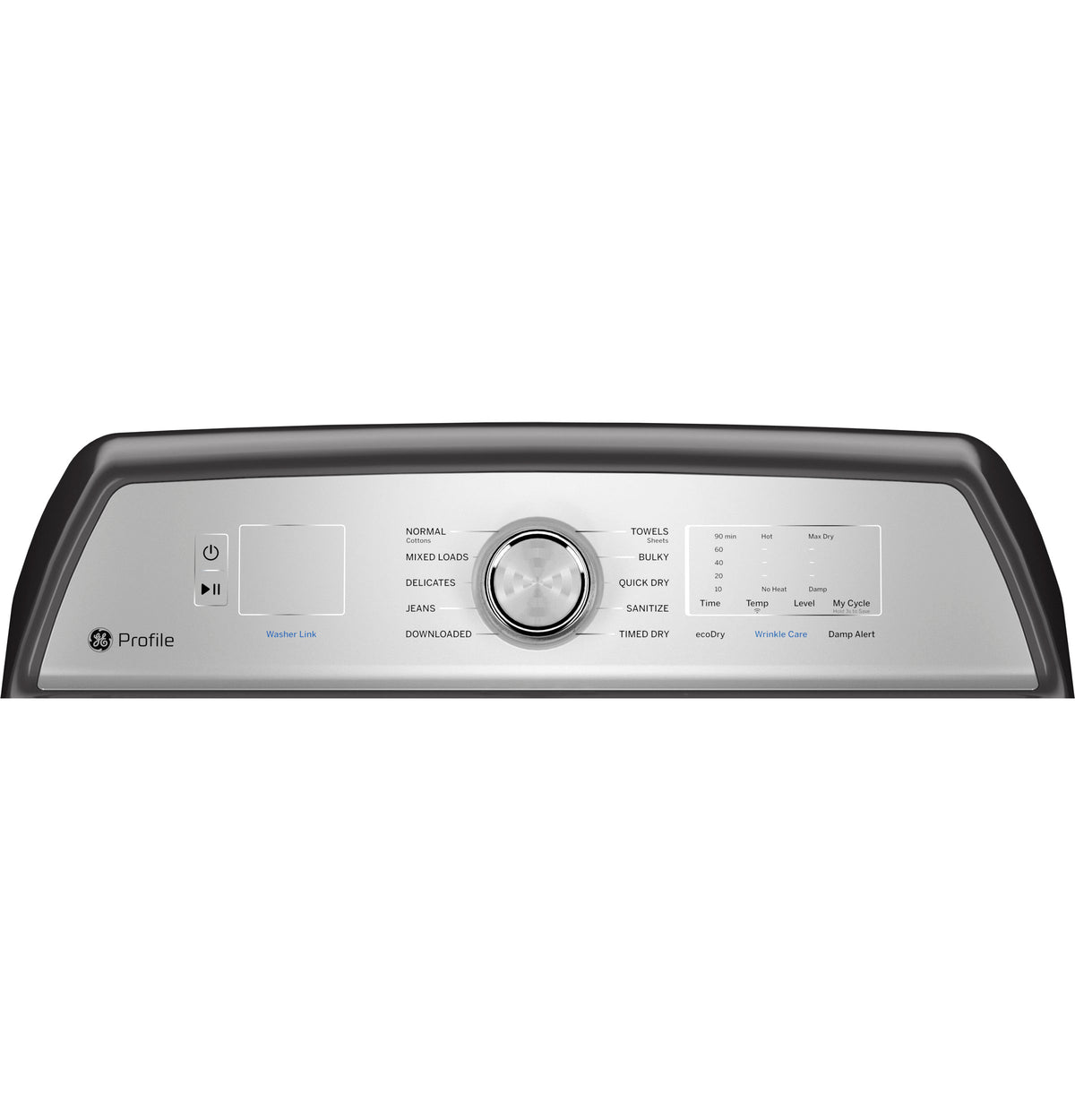 GE Profile 7.4 cu. ft. Capacity aluminized alloy drum Electric Dryer with Sanitize Cycle and Sensor Dry (PTD60EBPRDG)