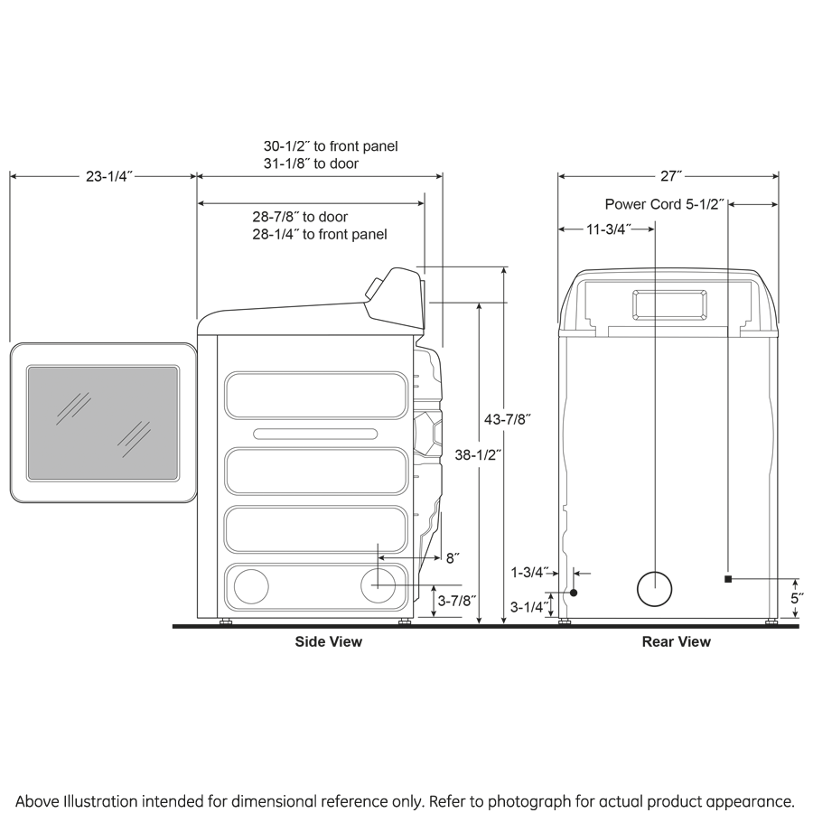 GE Profile 7.4 cu. ft. Capacity Smart aluminized alloy drum Electric Dryer with Sanitize Cycle and Sensor Dry (PTD70EBSTWS)