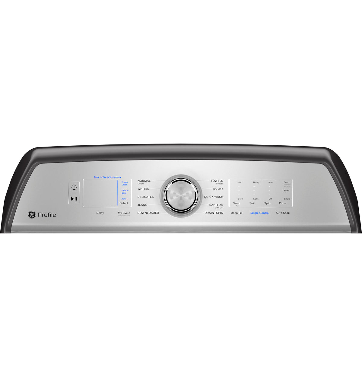 GE Profile 4.9 cu. ft. Capacity Washer with Smarter Wash Technology and FlexDispense (PTW605BPRDG)
