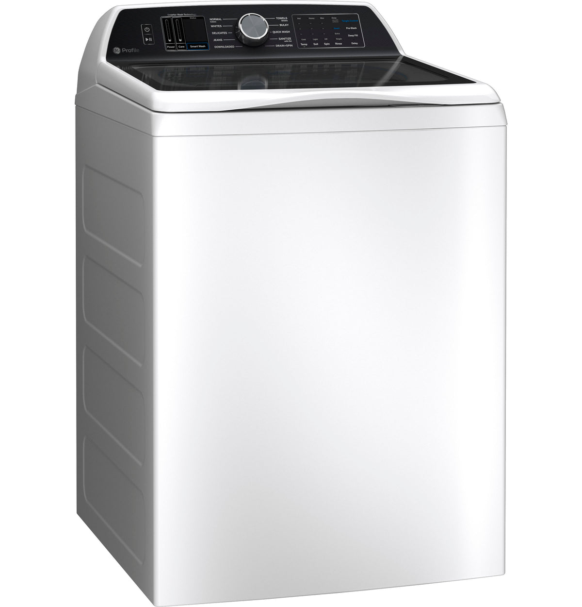 GE Profile 5.4 cu. ft. Capacity Washer with Smarter Wash Technology and FlexDispense (PTW700BSTWS)
