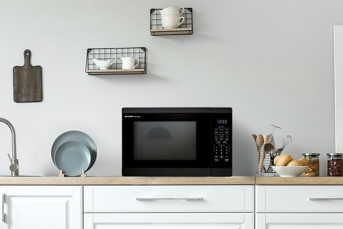 Sharp 1.4 Cu. Ft. 1100w Black Countertop Microwave Oven (SMC1461KB)