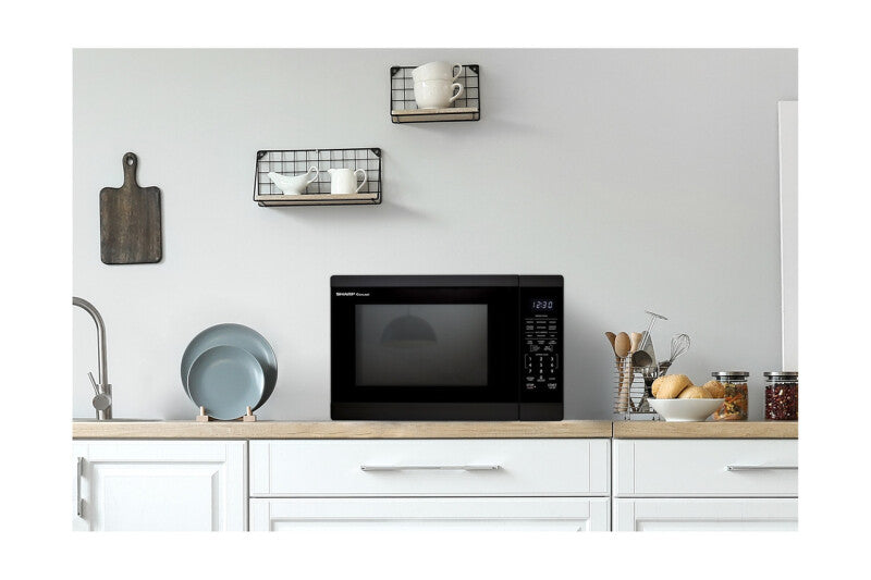 Sharp 1.4 Cu. Ft. 1100w Black Countertop Microwave Oven (SMC1461KB)