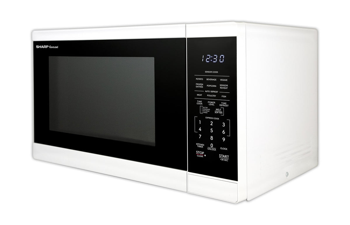 Sharp 1.4 Cu. Ft. 1100w White Countertop Microwave Oven (SMC1461KW)