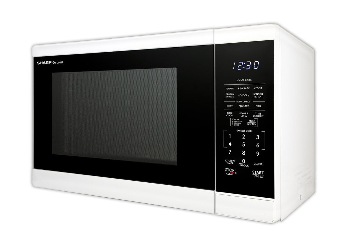 Sharp 1.4 Cu. Ft. 1100w White Countertop Microwave Oven (SMC1461KW)