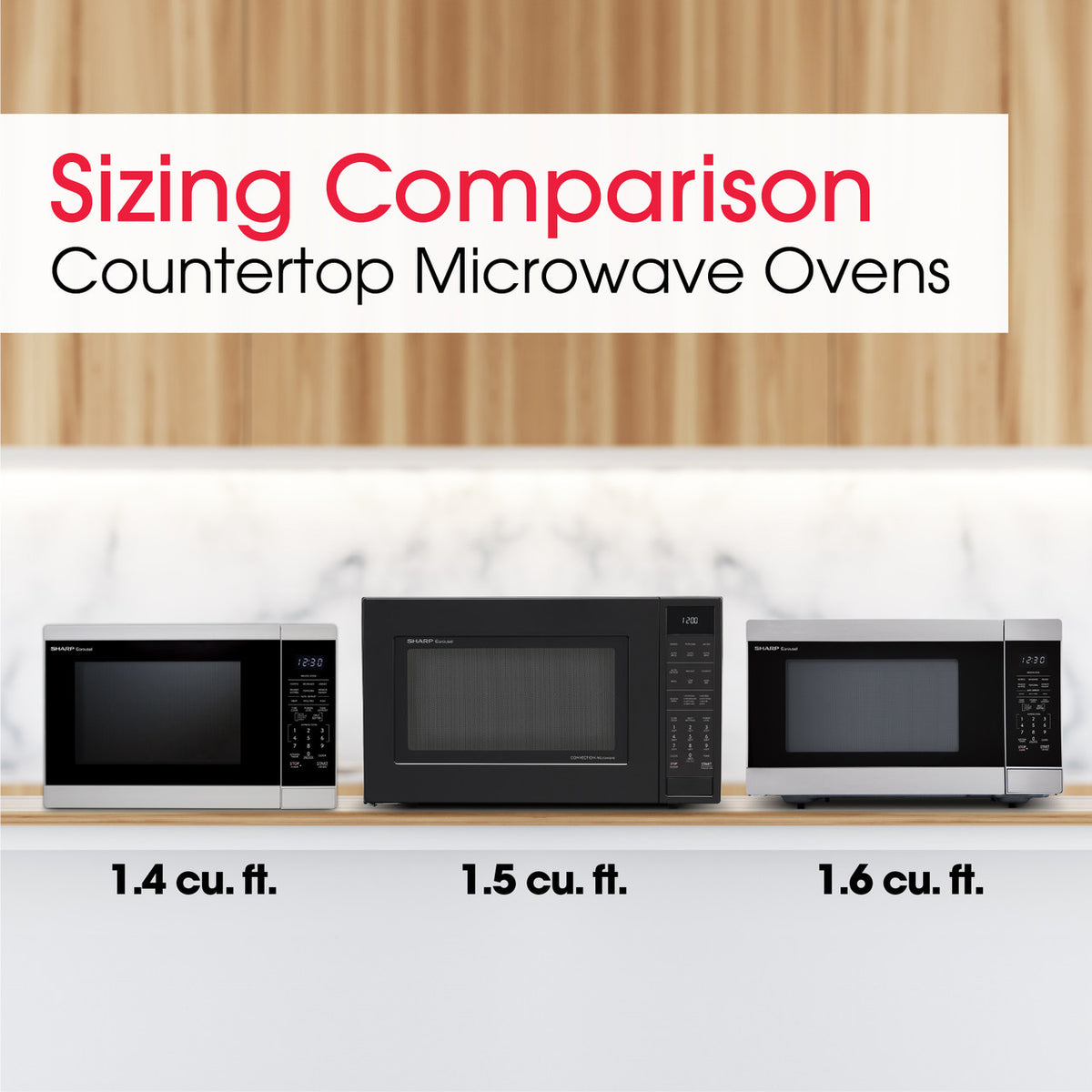 Sharp 1.4 Cu. Ft. 1100w White Countertop Microwave Oven (SMC1461KW)