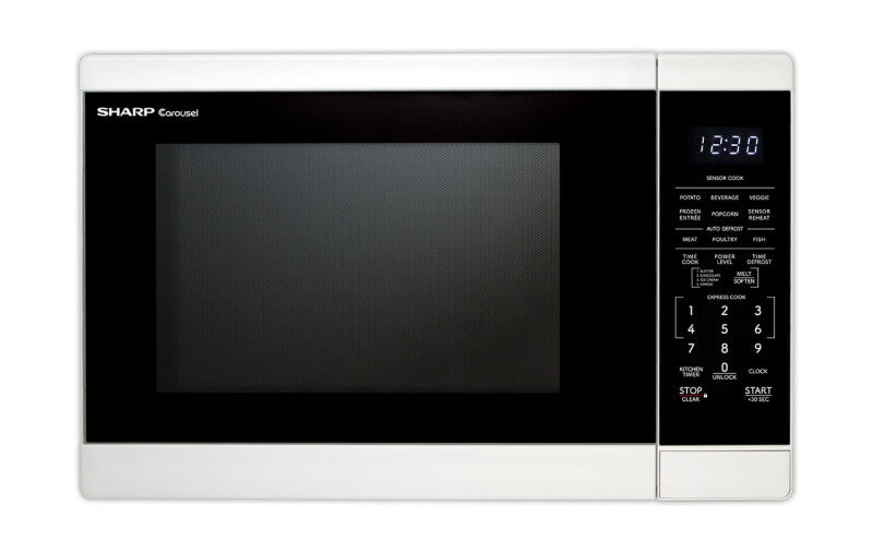 Sharp 1.4 Cu. Ft. 1100w White Countertop Microwave Oven (SMC1461KW)