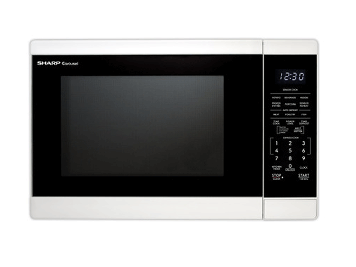 Sharp 1.4 Cu. Ft. 1100w White Countertop Microwave Oven (SMC1461KW)