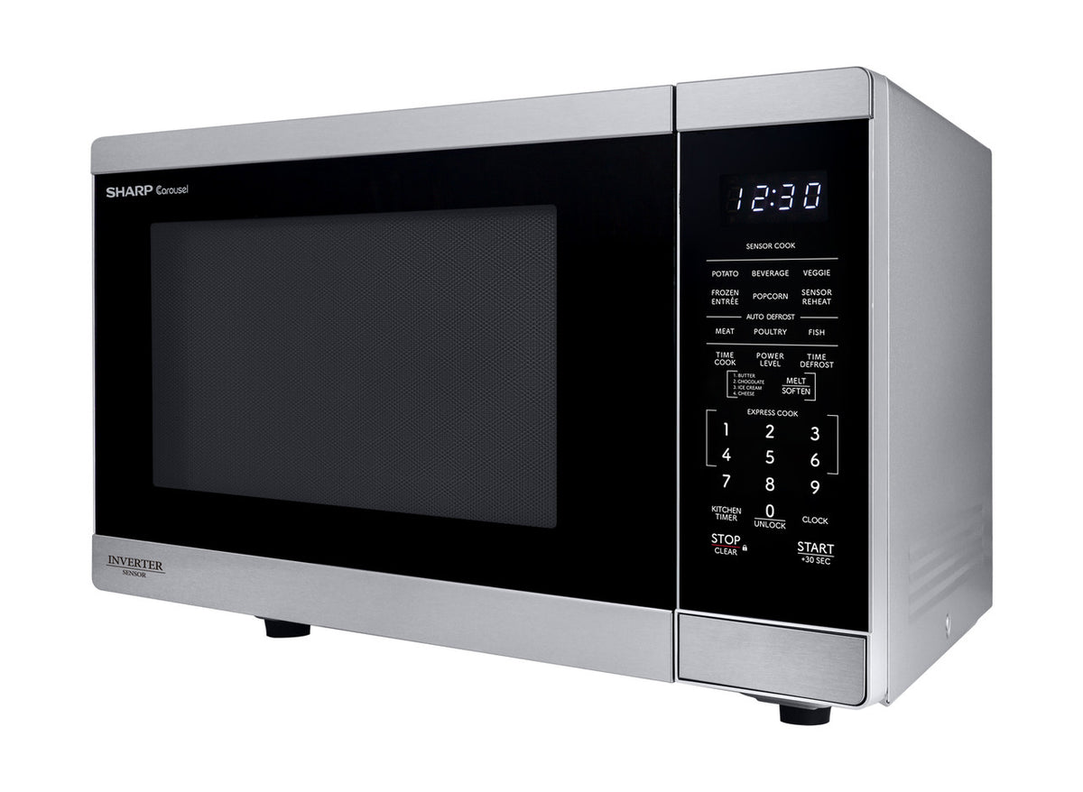 Sharp 1.4 Cu. Ft. 1100w Stainless Steel Countertop Microwave Oven With Inverter Technology (SMC1464KS)