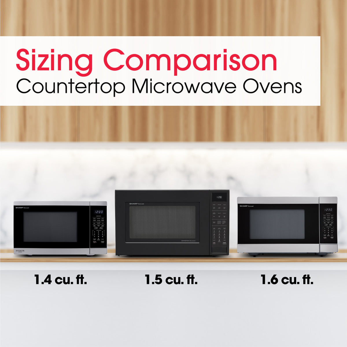 Sharp 1.4 Cu. Ft. 1100w Stainless Steel Countertop Microwave Oven With Inverter Technology (SMC1464KS)