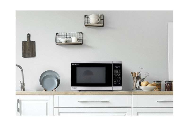 Sharp 1.4 Cu. Ft. 1100w Stainless Steel Countertop Microwave Oven With Inverter Technology (SMC1464KS)