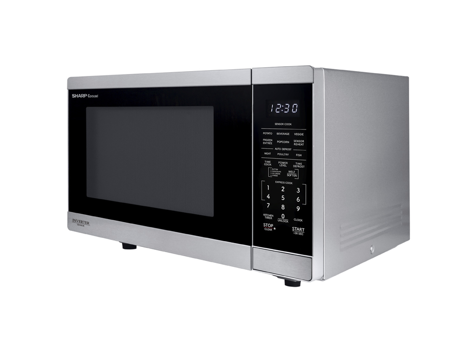 Sharp 1.4 Cu. Ft. 1100w Stainless Steel Countertop Microwave Oven With Inverter Technology (SMC1464KS)
