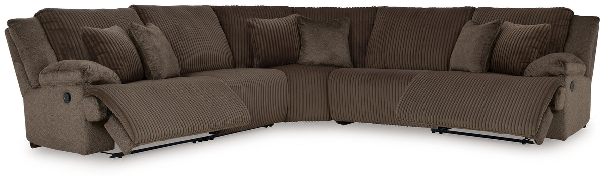 Top Tier 5 Pc Reclining Sectional